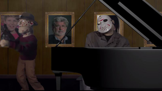 Puppet versions of Freddy, Jason, and Ghostface serenade you with “Dream A Little Dream”